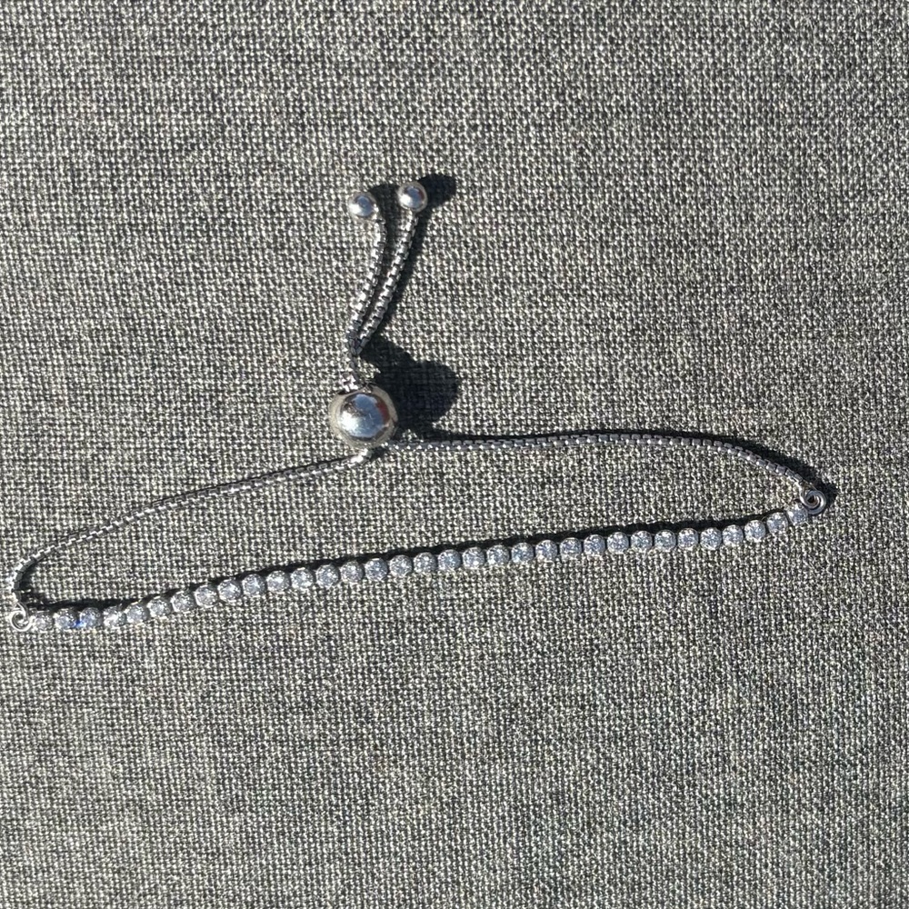 Silver & CZ diamond bracelet